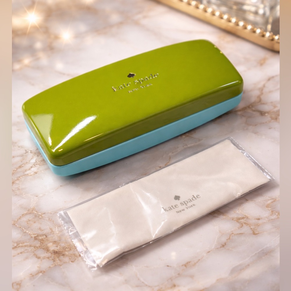 NEW Kate Spade ♠️ Authentic Glasses Case + Lens Wipe